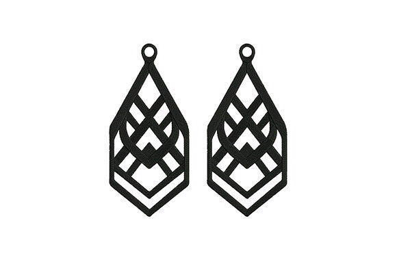 Big Dangle Earrings: A Creative Fabrica Embroidery Design