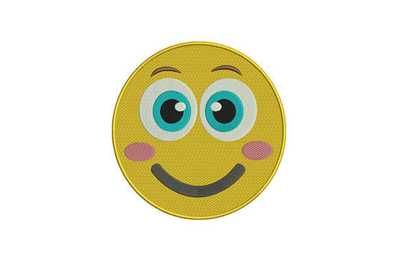 Blushing Emoji: A Seasonal Embroidery Gem