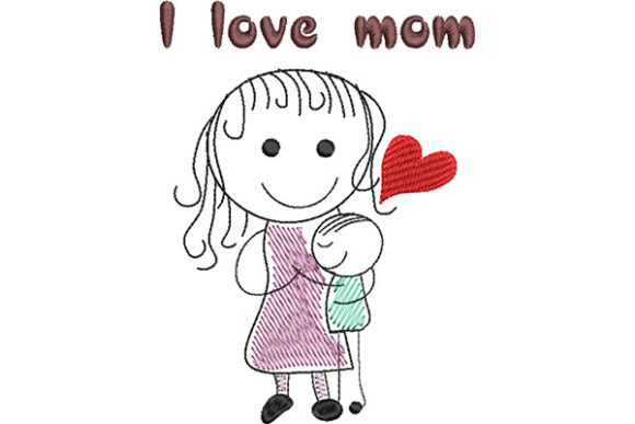 Family Hug Mom and Child: Design Review for Business Merch