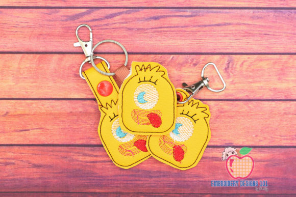 Funny Hairy Monster ITH KeyFob