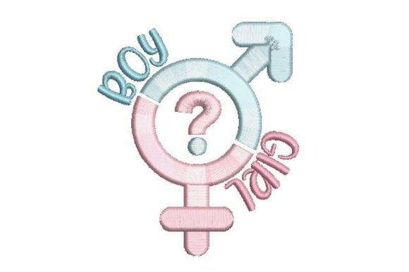 Gender Reveal Embroidery Design for Seasonal Products