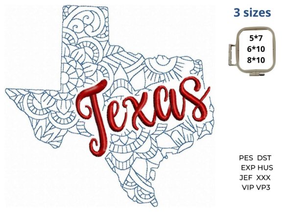 Texas State Embroidery Design Review for Boutique Sweatshirts